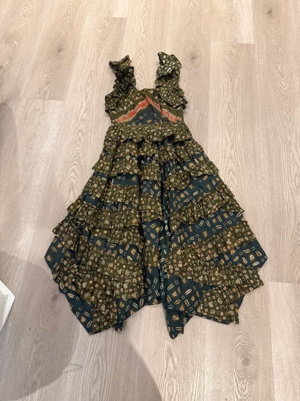 Ulla Johnson Nia Ruffled Tiered Midi Dress - Picture 3 of 4